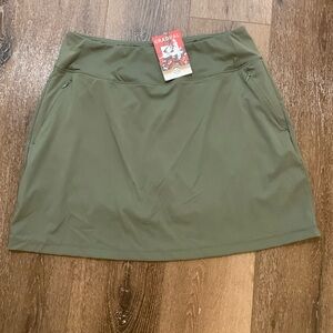 Gradual Golf Skirt Short for Women with Zipper Pockets Tennis Olive Green XL